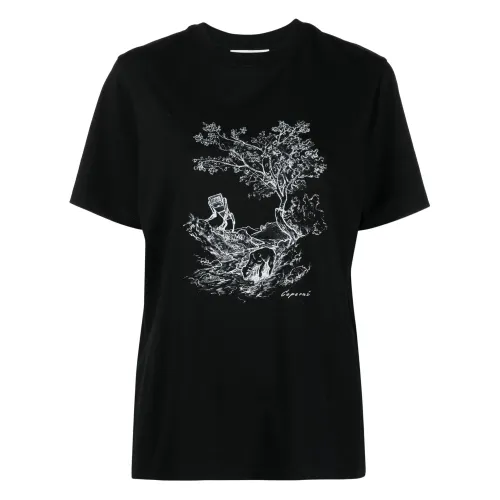 Coperni , Black Boxy Toile de Jouy T-Shirt ,Black female, Sizes: