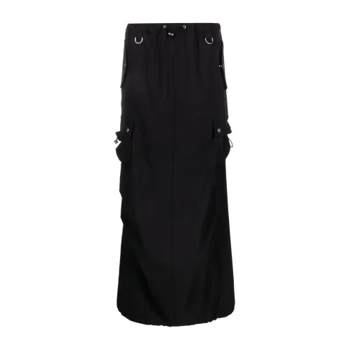 Coperni , Black Drawstring Waist Skirt ,Black female, Sizes:
