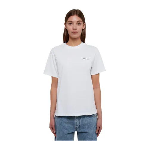 Coperni , Boxy Logo T-Shirt in Cotton ,White female, Sizes: