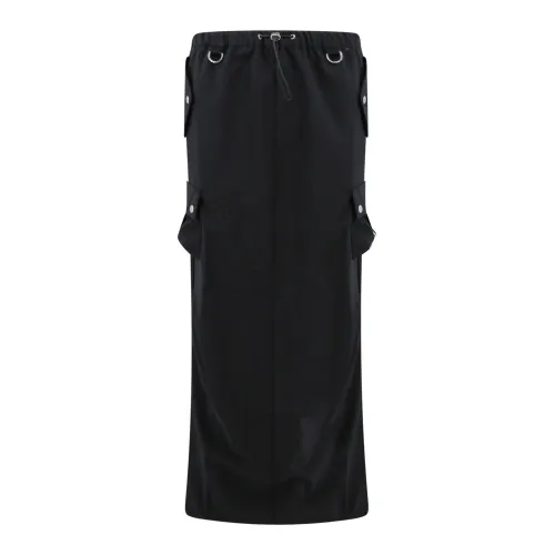 Coperni , Cargo Wool Blend Skirt ,Black female, Sizes:
