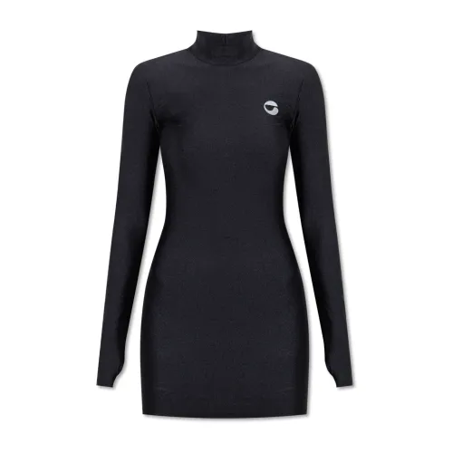 Coperni , Dress with logo ,Black female, Sizes: