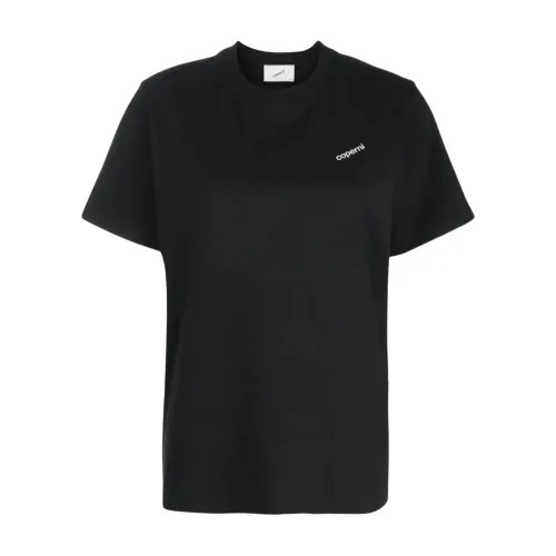 Coperni , Logo-Print Cotton T-Shirt ,Black female, Sizes: