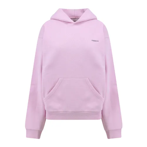 Coperni , Logo Print Hooded Sweatshirt ,Pink female, Sizes: