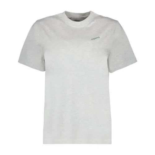 Coperni , Logo Print T-Shirt ,Gray female, Sizes: