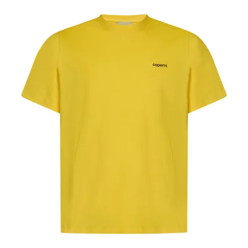Coperni , Men Clothing T-Shirts Polos Yellow Aw23 ,Yellow male, Sizes: