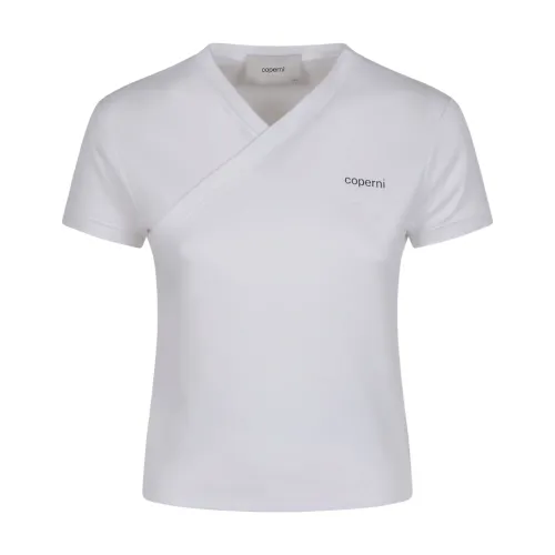 Coperni , V Neckline Shirts ,White female, Sizes: