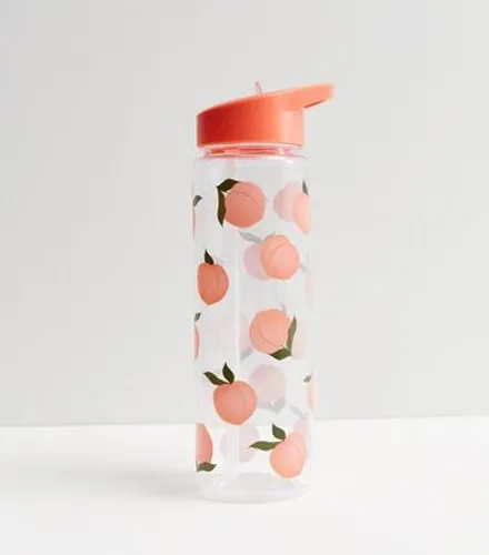 Coral Peach Print 700ML Water Bottle New Look