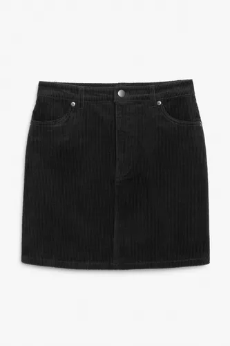 Corduroy mini skirt - Black