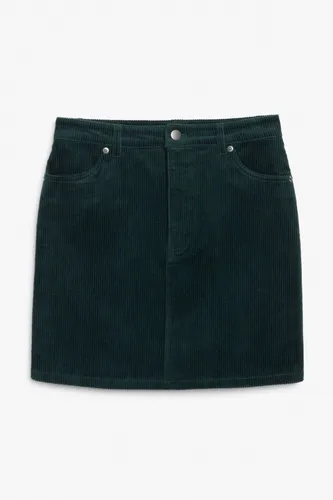 Corduroy mini skirt - Green