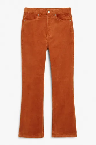 Corduroy trousers flared leg - Orange