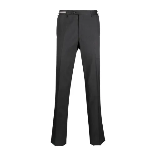 Corneliani , 100% Virgin Wool Pants with Pockets ,Gray male, Sizes: