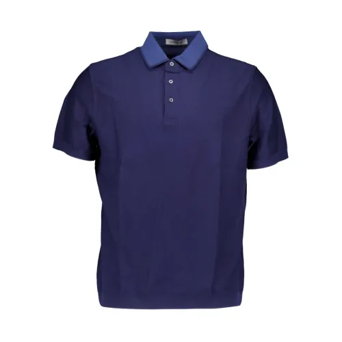 Corneliani , Blue Polo Shirt ,Blue male, Sizes:
