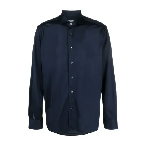 Corneliani , Cotton shirt ,Blue male, Sizes:
