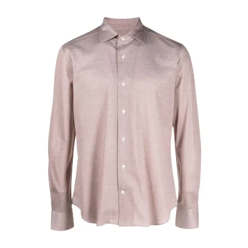 Corneliani , Cotton shirt ,Brown male, Sizes: