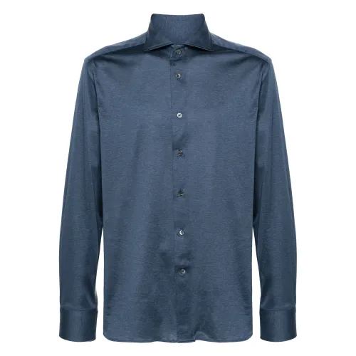 Corneliani , Cotton Shirt Classic Style ,Blue male, Sizes: