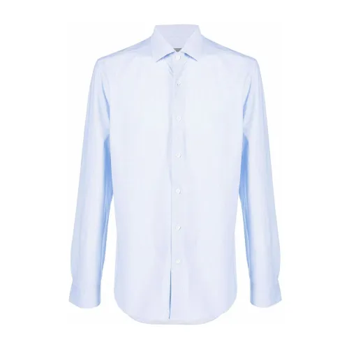 Corneliani , Italian Cotton Shirt ,Blue male, Sizes: