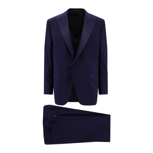 Corneliani , Mens Clothing Suit Blue Ss23 ,Blue male, Sizes: