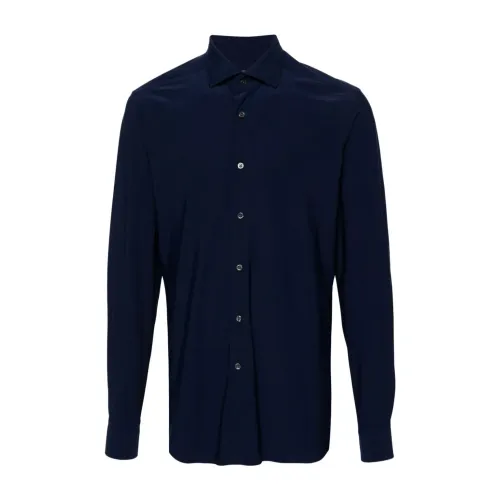 Corneliani , Stretch dress shirt ,Blue male, Sizes: