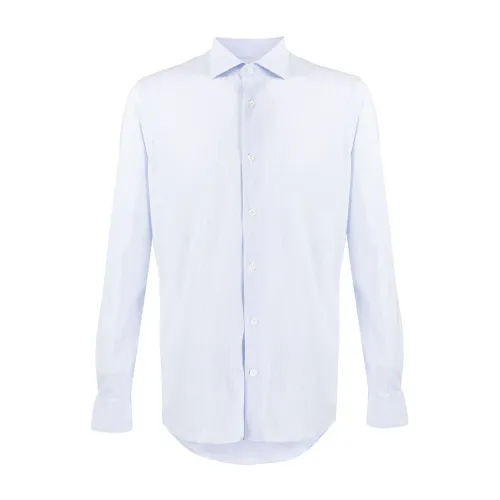 Corneliani , Stretch Shirt - Italian Design ,Blue male, Sizes: