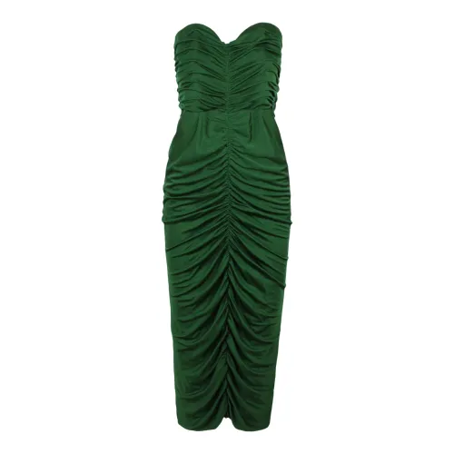 Costarellos , Aveline Silk-Blend Jersey Dress ,Green female, Sizes: