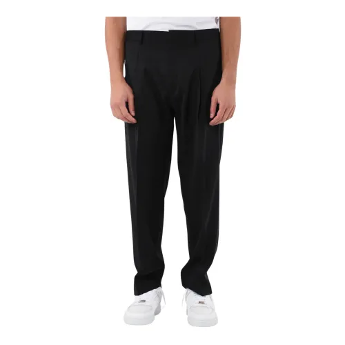 Costumein , Wool Pants with Regular Fit ,Black male, Sizes:
