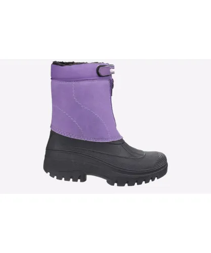 Cotswold Childrens Unisex Venture WATERPROOF Winter Boot Junior - Purple