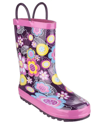 Cotswold Girls Puddle Waterproof Pull On Boot - Multicolour