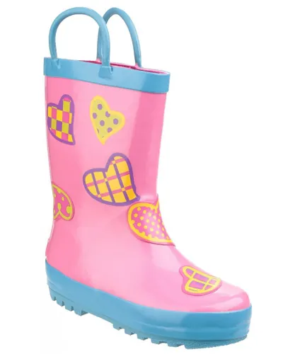Cotswold Girls Puddle Waterproof Pull On Boot - Multicolour
