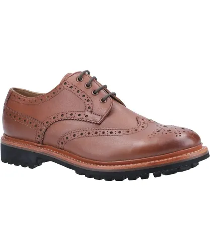 Cotswold Mens Quenington Commando Goodyear Welt Lace Up Shoe - Brown Leather
