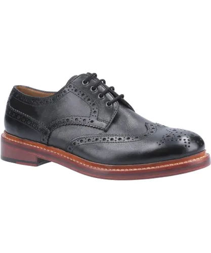 Cotswold Mens Quenington Leather Goodyear Welt Lace Up Shoe - Black