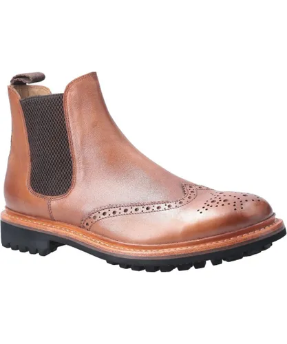 Cotswold Mens Siddington Commando Goodyear Welt Boot - Brown Leather