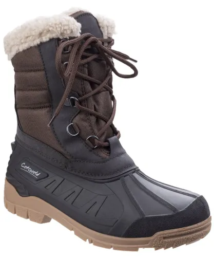 Cotswold Womens Coset Weather Boot - Brown Textile