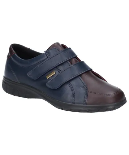 Cotswold Womens/Ladies Haythrop Touch Fastening Leather Shoes (Navy/Brown) - Navy/Blue