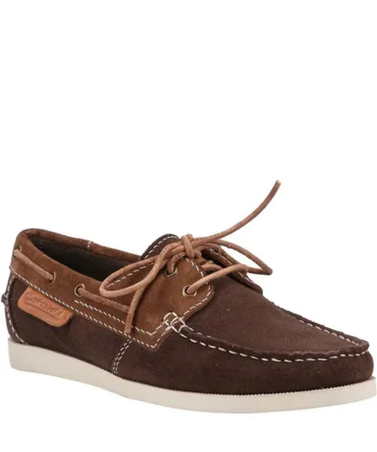 Cotswold Womens/Ladies Idbury Suede Boat Shoes (Chocolate)