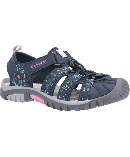 Cotswold Womens/Ladies Sandhurst Touch Fastening Sandal (Navy/Pink) - Multicolour Pu