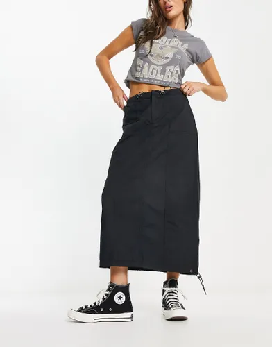 Cotton On Jordan cargo maxi skirt in black