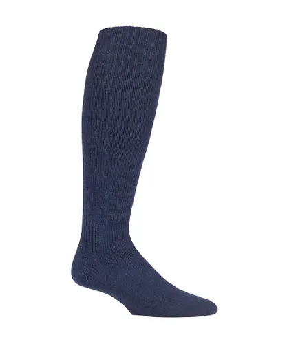 Country Pursuit - Mens Knee High Thick Heavy Outdoor Fisherman Socks - Navy Wool