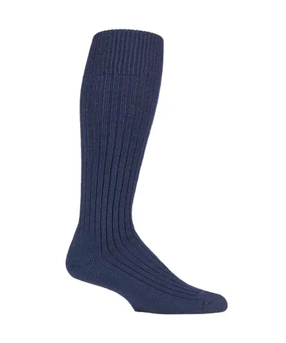 Country Pursuit Mens Long Knee High Wool Military Action Army Style Socks for Boots - Navy