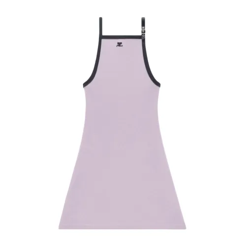 Courrèges , Buckle contrast dress ,Purple female, Sizes: