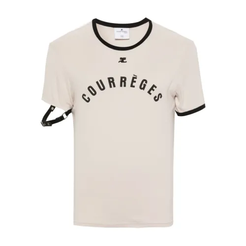 Courrèges , Courrèges T-shirts and Polos Beige ,Beige male, Sizes: