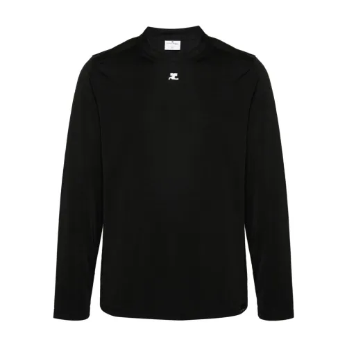 Courrèges , Courrèges T-shirts and Polos Black ,Black male, Sizes: