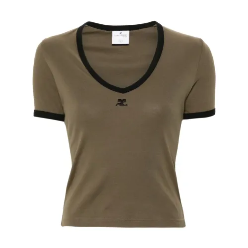 Courrèges , Courrèges T-shirts and Polos Green ,Green female, Sizes: