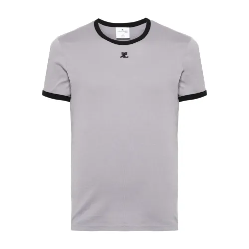 Courrèges , Courrèges T-shirts and Polos Grey ,Gray male, Sizes: