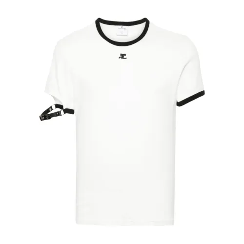 Courrèges , Courrèges T-shirts and Polos White ,White male, Sizes: