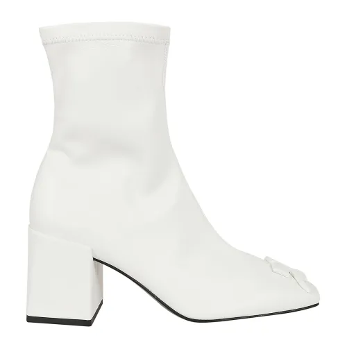 Courrèges , Eco-Leather Ankle Boots ,White female, Sizes: