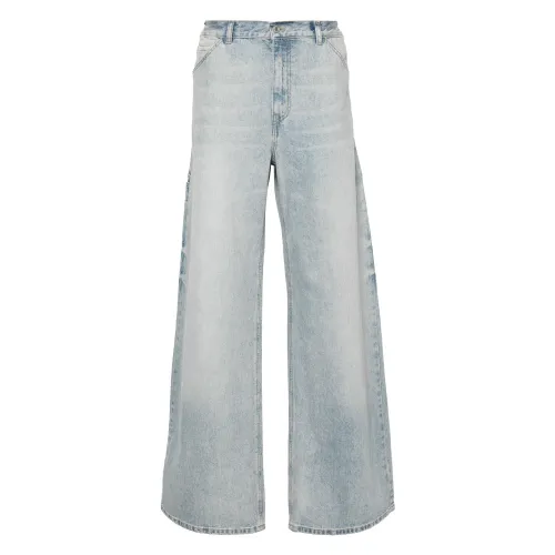 Courrèges , Mid-Rise Straight-Leg Jeans ,Blue male, Sizes: