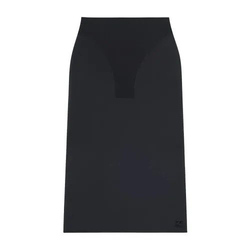Courrèges , Nylon Blend Midi Skirt ,Black female, Sizes: