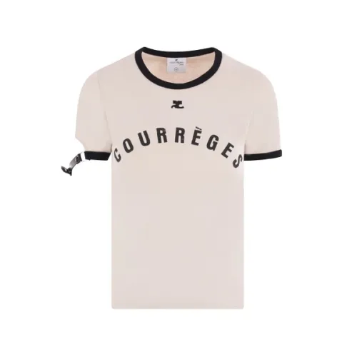 Courrèges , T-Shirts ,Pink female, Sizes: