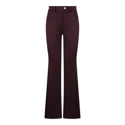 Courrèges , Vintage Twill Bootcut Pants ,Brown female, Sizes: