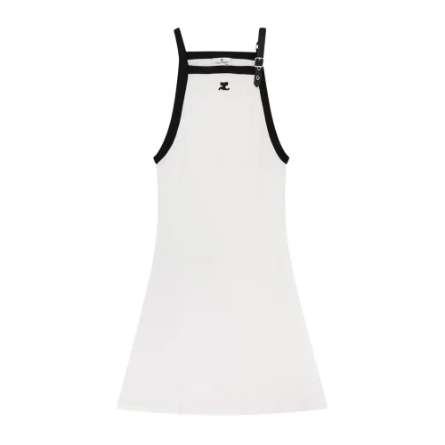 Courrèges , Womens Clothing Dress White Ss24 ,White female, Sizes: